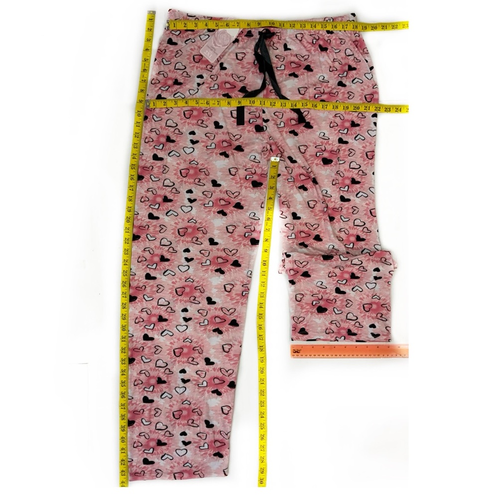Mayfair Women’s Lounge Pants Pajama Bottom  Drawstring Hearts 2XL  Ladies Plus - Picture 4 of 8